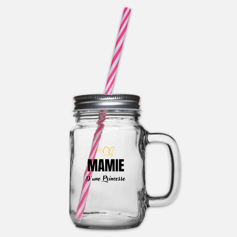 mamie d'une princesse - Bocal à boisson - transparent