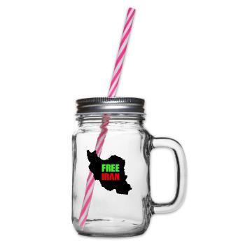 iran free - Henkelglas mit Schraubdeckel - Klar - Rechts