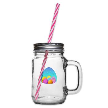 Oeuf de Pâques Joyeux Cadeau de lapin de Pâques - Bocal à boisson - transparent - Droite