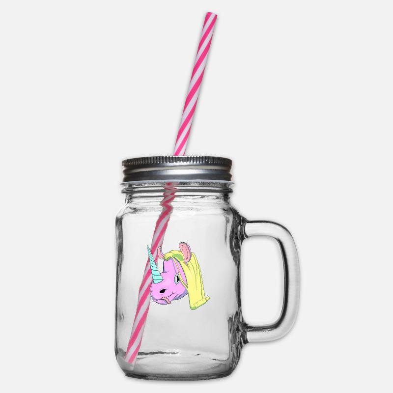 Echtes Einhorn - Henkelglas mit Schraubdeckel - Klar