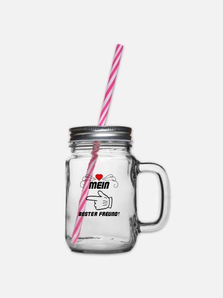 mein bester freund 2 - Henkelglas mit Schraubdeckel - Klar