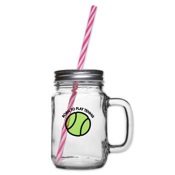 Tennis - Glass jar with handle and screw cap - clear - Right