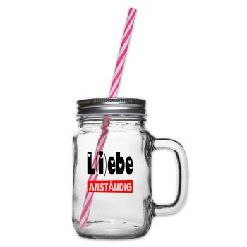 lebe anständig II - Henkelglas mit Schraubdeckel - Klar - Rechts