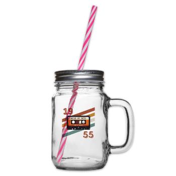 1955 Retro-Vintage-Jubiläum - Henkelglas mit Schraubdeckel - Klar - Rechts