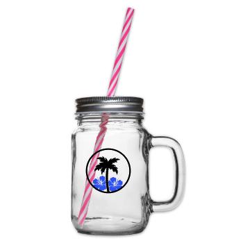 palme hibiskus - Henkelglas mit Schraubdeckel - Klar - Rechts