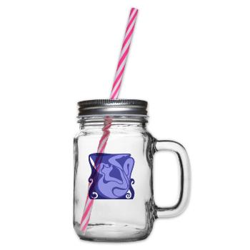Love your vessel. Self-love and body acceptance - Glass jar with handle and screw cap - clear - Right