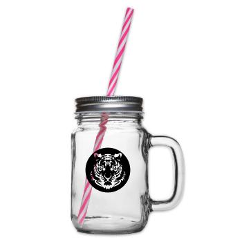 tiger - Glass jar with handle and screw cap - clear - Right