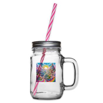 icecrusher Cartographic Pencil Art Color - Henkelglas mit Schraubdeckel - Klar - Rechts