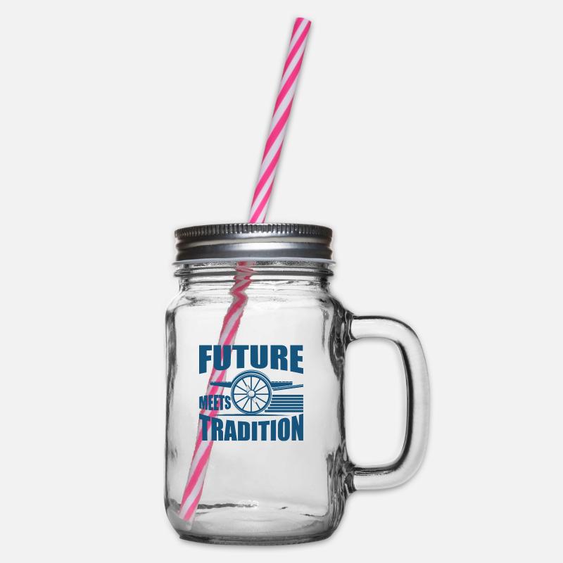 FUTURE MEETS TRADITION - Henkelglas mit Schraubdeckel - Klar