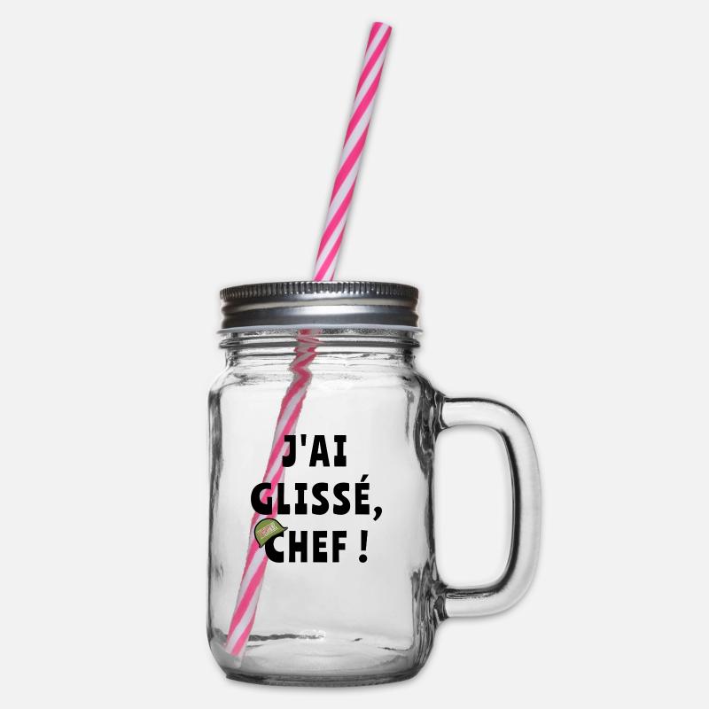J’ai glissé chef - Bocal à boisson - transparent
