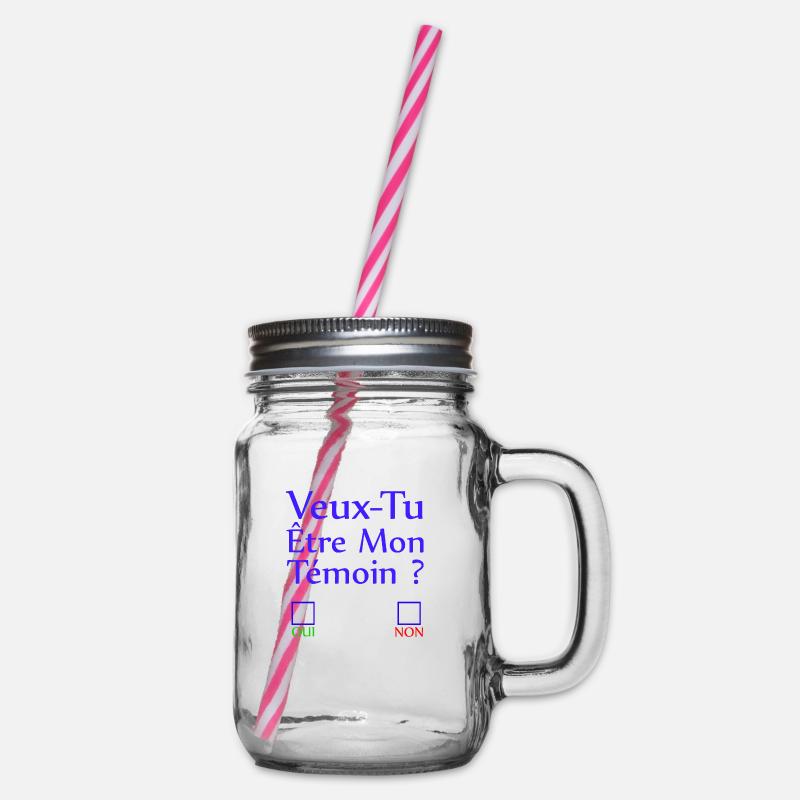 Veux tu être mon témoin ? - Bocal à boisson - transparent