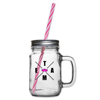 Team Herats - Glass jar with handle and screw cap - clear - Right