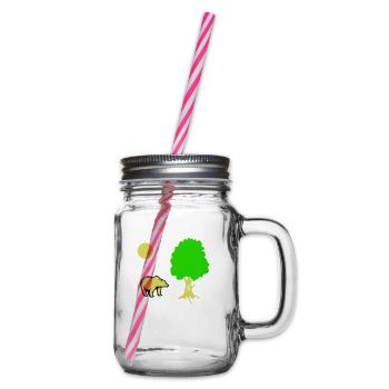 Bear Tree - Glass jar with handle and screw cap - clear - Right