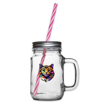 Cat, Cat Owner, Kitten, Pet, Domestic Cat - Glass jar with handle and screw cap - clear - Right