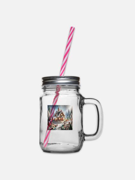 Weihnachtliche Leckereien - Weihnachtsgeschenkidee - Henkelglas mit Schraubdeckel - Klar