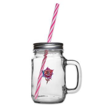 Diamant Rose - Henkelglas mit Schraubdeckel - Klar - Rechts