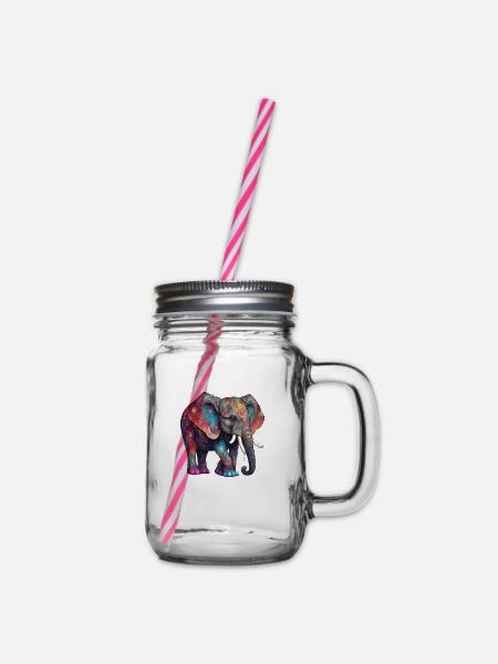 magic elephant - Henkelglas mit Schraubdeckel - Klar