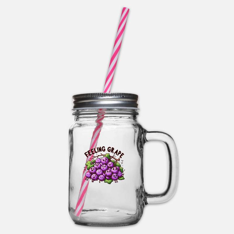 Feeling Grape - Henkelglas mit Schraubdeckel - Klar