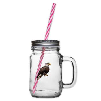Schöner Weißkopfseeadler - Henkelglas mit Schraubdeckel - Klar - Rechts