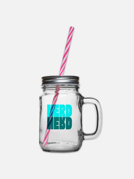 NERD - Henkelglas mit Schraubdeckel - Klar