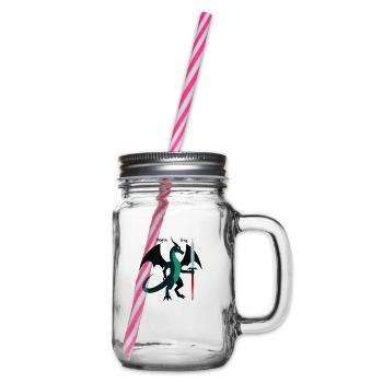 Drachenkönig - Henkelglas mit Schraubdeckel - Klar - Rechts