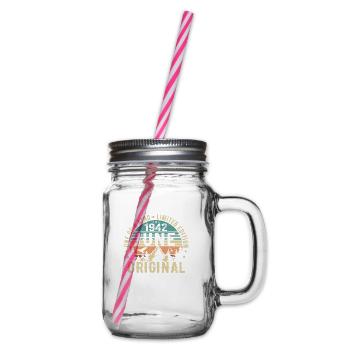 Legendär Seit Juni 1942 Geburtstag Geschenk 1942 - Henkelglas mit Schraubdeckel - Klar - Rechts