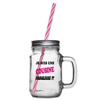 COUSIN NEPHEW BROTHER - Glass jar with handle and screw cap - clear - Right