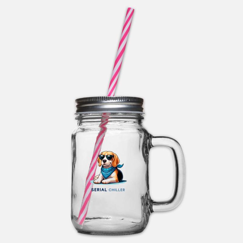 Beagle - Henkelglas mit Schraubdeckel - Klar
