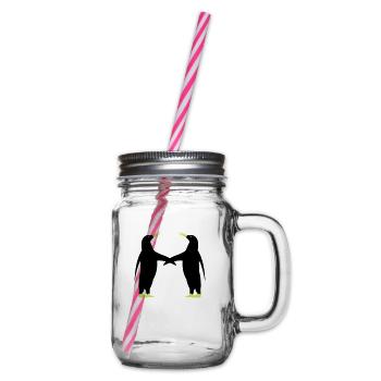 pinguin 2 - Henkelglas mit Schraubdeckel - Klar - Rechts