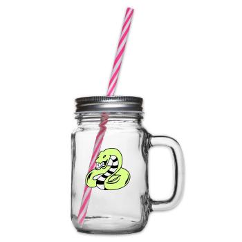 snake 02 - Henkelglas mit Schraubdeckel - Klar - Rechts