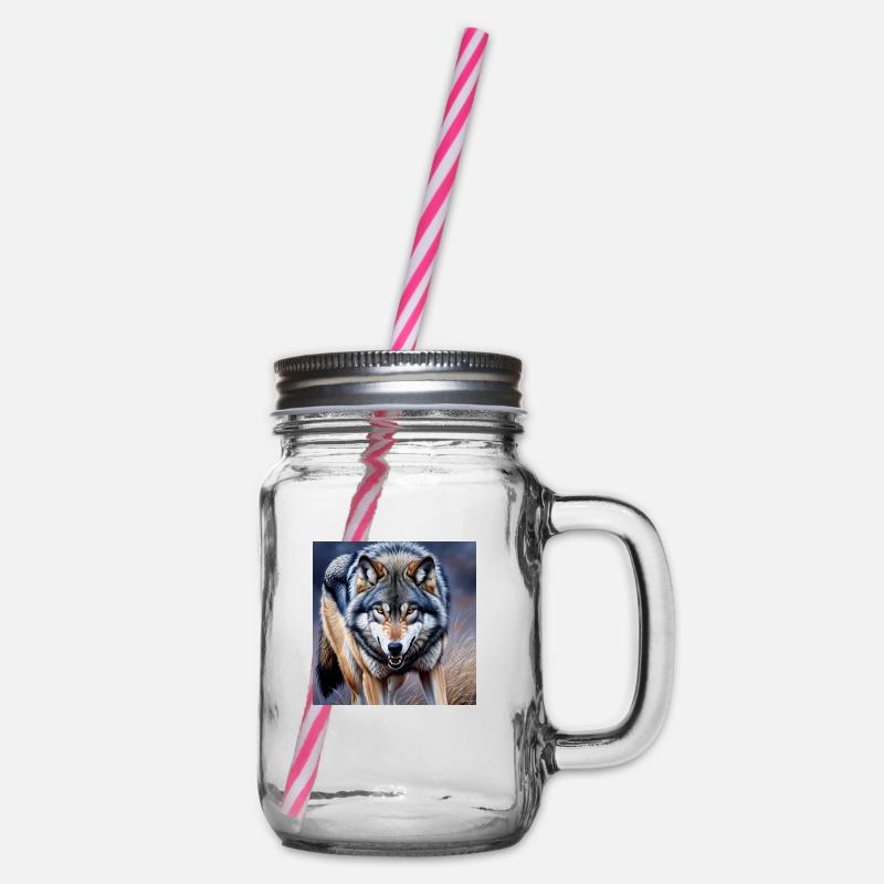 Wolf - Henkelglas mit Schraubdeckel - Klar
