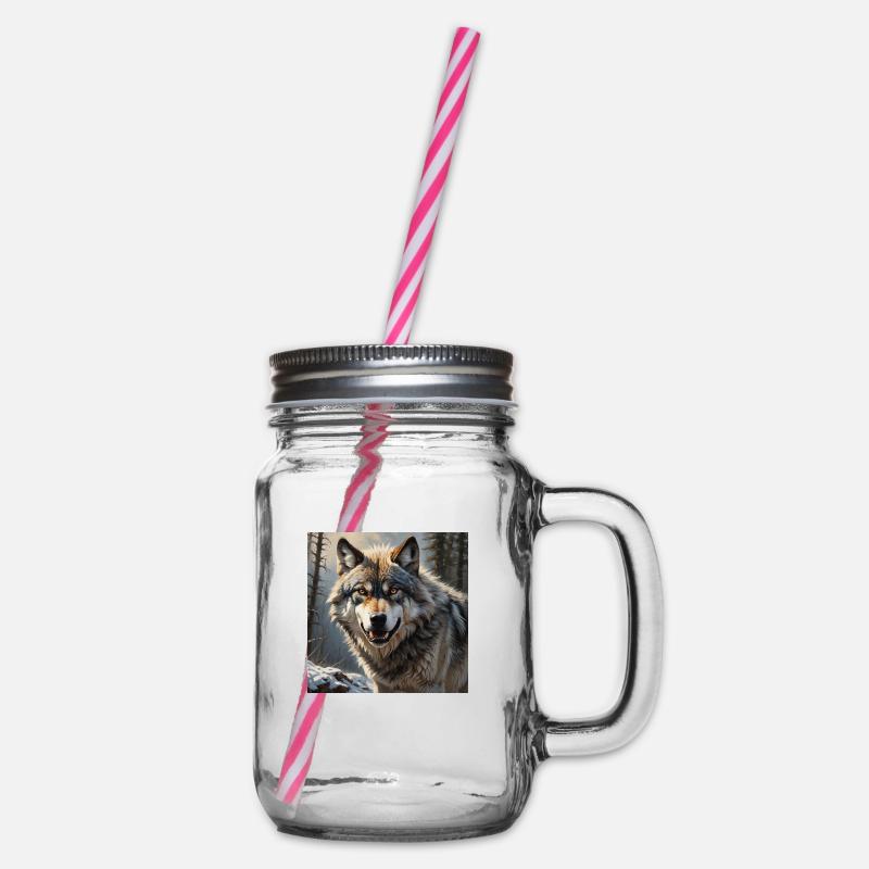 Wolf - Henkelglas mit Schraubdeckel - Klar