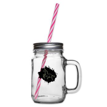 unicorn klecks - Henkelglas mit Schraubdeckel - Klar - Rechts