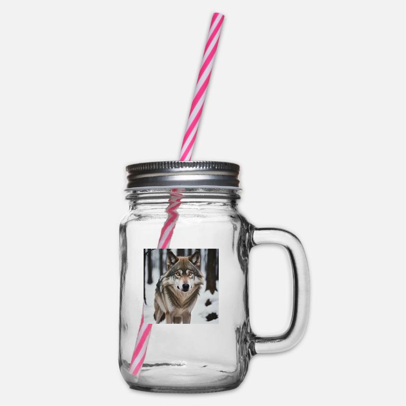 Wolf - Henkelglas mit Schraubdeckel - Klar