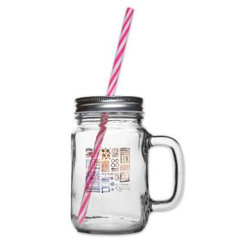 Graphics - Glass jar with handle and screw cap - clear - Right