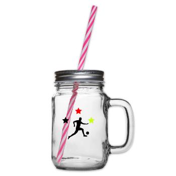 fußballer germany - Henkelglas mit Schraubdeckel - Klar - Rechts