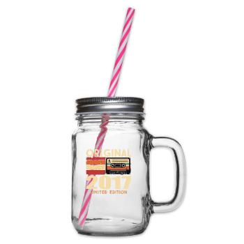 Birthday 2017 - Legendary since 2017 Gift 2017 - Glass jar with handle and screw cap - clear - Right