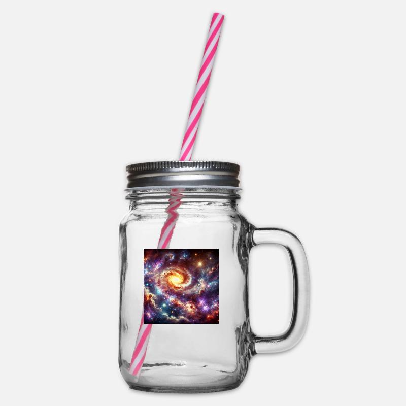 The Universe - Glass jar with handle and screw cap - clear