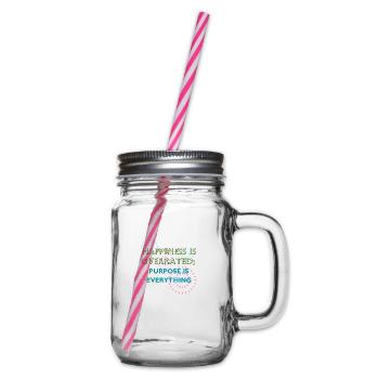 Purpose Is Everything Inspirational Design - Glass jar with handle and screw cap - clear - Right