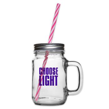 choose light - Glass jar with handle and screw cap - clear - Right