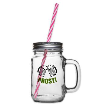Beer Cheers - Glass jar with handle and screw cap - clear - Right