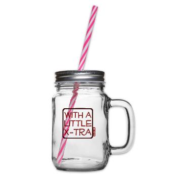 Trisomie 21 - With a little X-Tra - rot - Henkelglas mit Schraubdeckel - Klar - Rechts