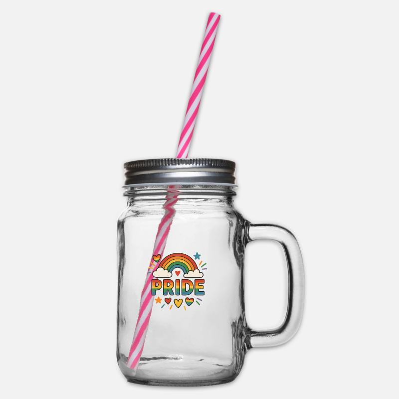 Pride - Henkelglas mit Schraubdeckel - Klar