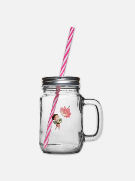 Fée magique avec pivoine - Bocal à boisson - transparent