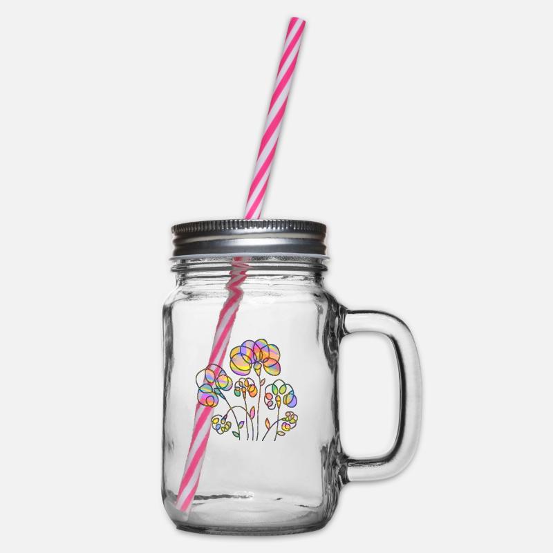 Fleur - Bocal à boisson - transparent