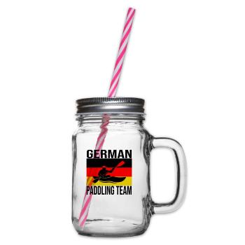 German Kayak Crew Shirt – Paddeln - Henkelglas mit Schraubdeckel - Klar - Rechts