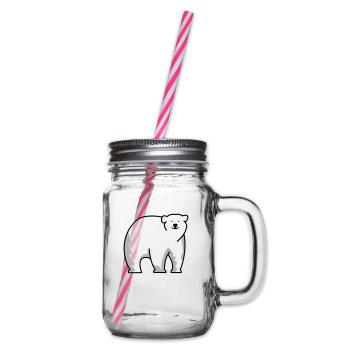 Polar bear - Glass jar with handle and screw cap - clear - Right