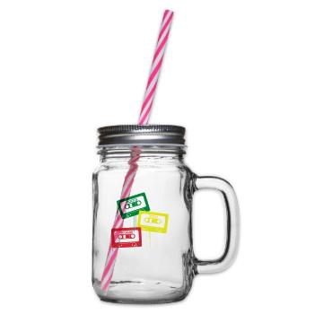 Roots, rock, reggae - Glass jar with handle and screw cap - clear - Right