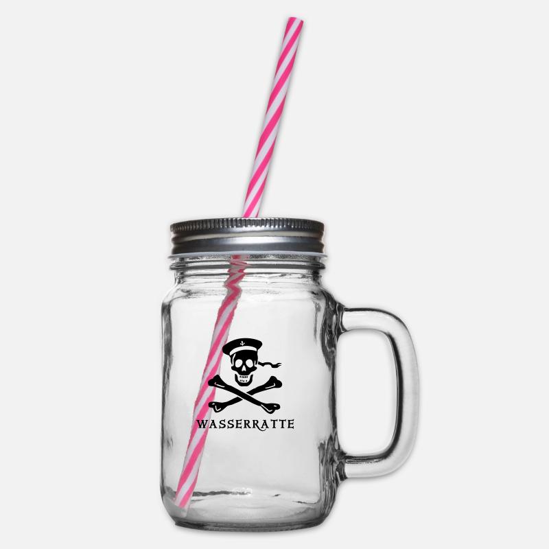 ~ Wasserratte ~ - Henkelglas mit Schraubdeckel - Klar
