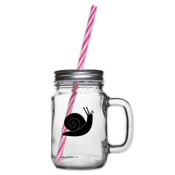 schnecke - Henkelglas mit Schraubdeckel - Klar - Rechts